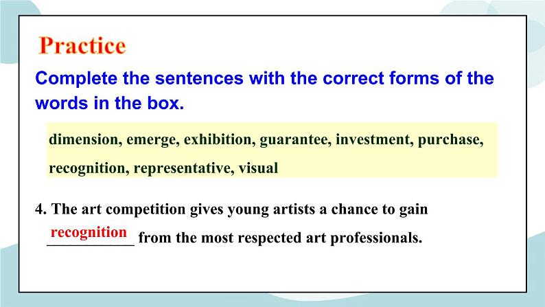 Unit 1 Art  Assessing Your Progress 课件＋练习（原卷＋解析卷）07