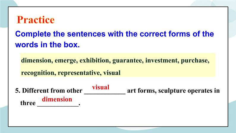 Unit 1 Art  Assessing Your Progress 课件＋练习（原卷＋解析卷）08