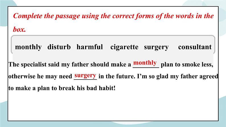Unit 2 Healthy Lifestyle Assessing Your Progress 课件＋练习（原卷＋解析卷）05