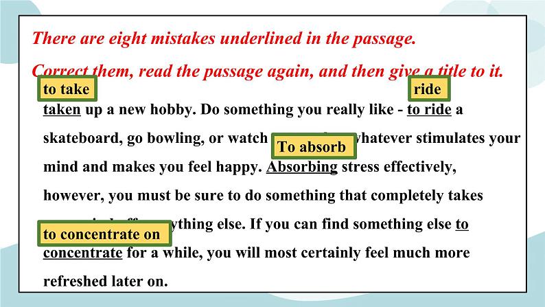 Unit 2 Healthy Lifestyle Assessing Your Progress 课件＋练习（原卷＋解析卷）07