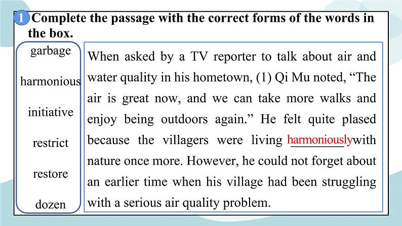 Unit 3 Environmental Protection Assessing Your Progress 课件＋练习（原卷＋解析卷）03