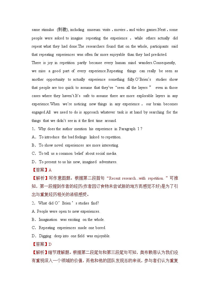 Unit 3 Environmental Protection Reading and Thinking 课件＋练习（原卷＋解析卷）02