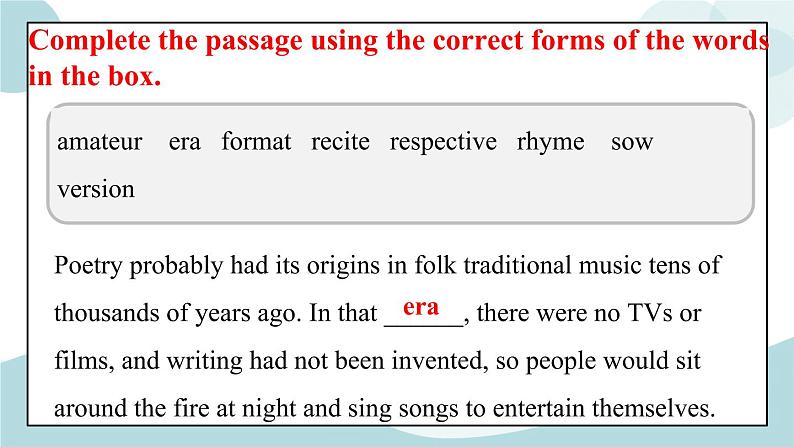 Unit 5 Poems Assessing Your Progress 课件＋练习（原卷＋解析卷）02