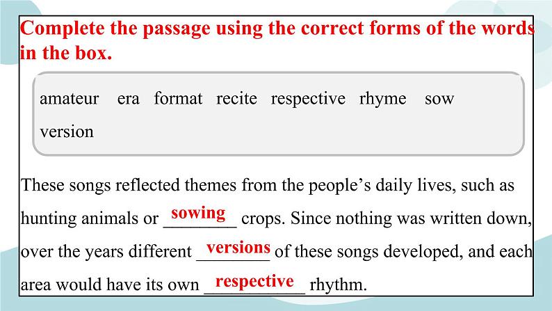 Unit 5 Poems Assessing Your Progress 课件＋练习（原卷＋解析卷）03