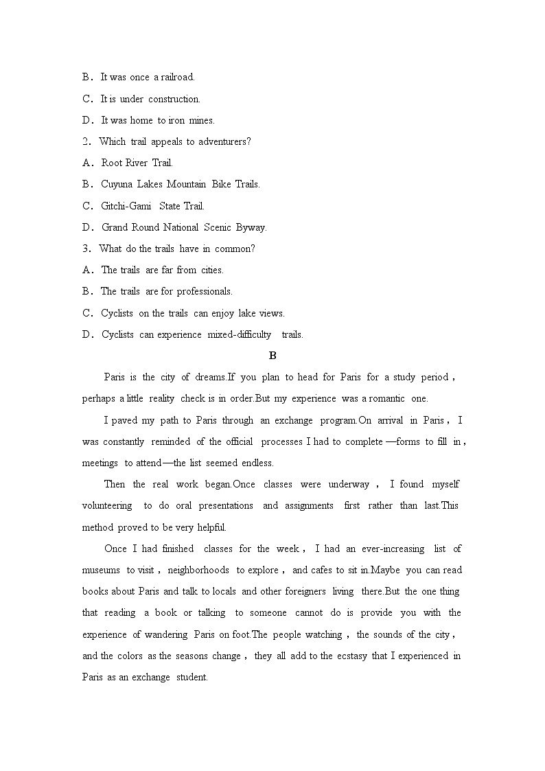 Unit 5 Poems  单元测试（原卷+解析卷）02