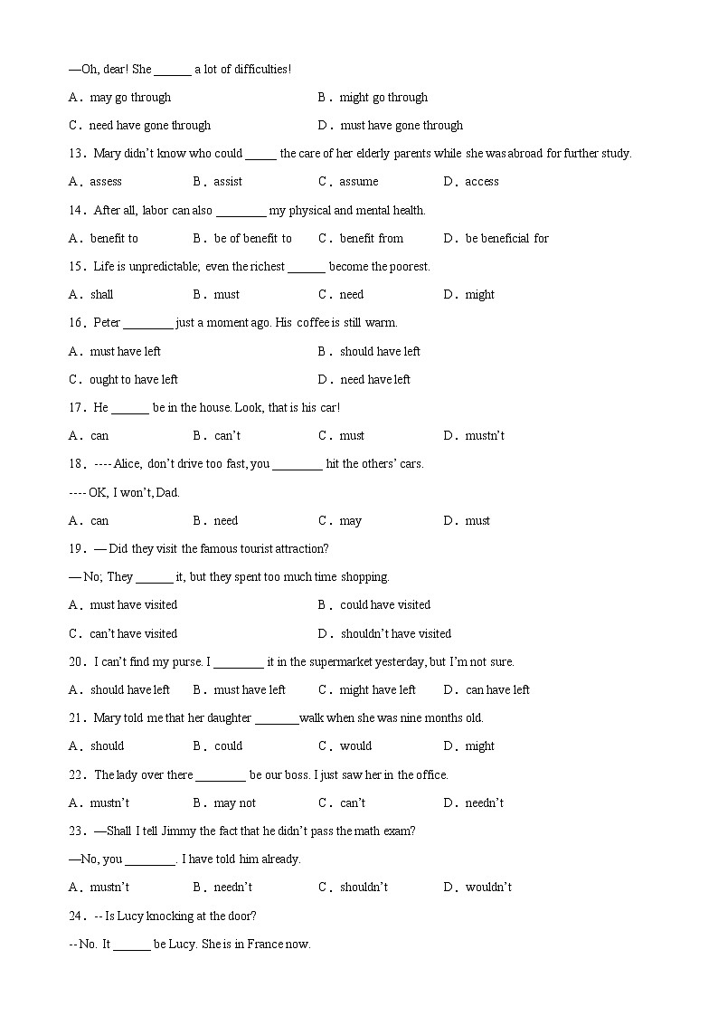 5.3 Unit 5 Discovering Useful Structures Grammar练习02