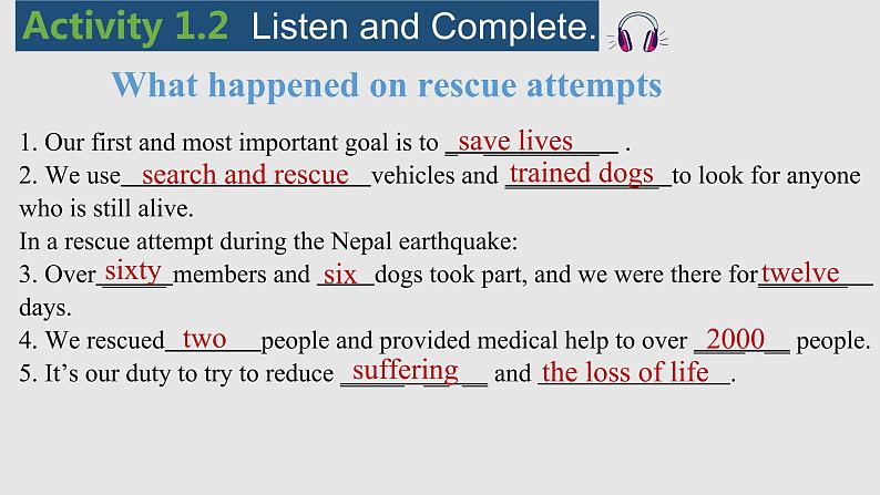 Unit 5 Lesson 2 Professional Rescue Team 课件-2022-2023学年高中英语北师大版（2019）必修第二册08