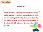 Unit 1 Art Reading and Thinking 课件-2022-2023学年高中英语人教版（2019）选择性必修第三册