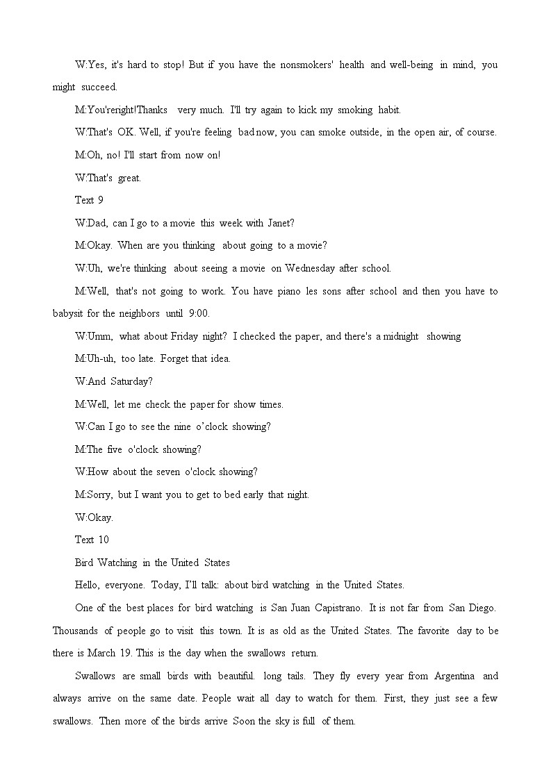 江西省赣州市2023届高三下学期3月一模试题英语答案与听力材料03