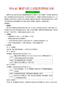 高中英语高考考向43 概要写作之语篇类型特征分析(解析版)-备战2022年高考英语一轮复习考点微专题