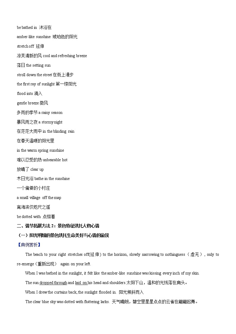 高中英语高考考向37 读后续写之如何构思故事情节(原卷版)-备战2022年高考英语一轮复习考点微专题第2页