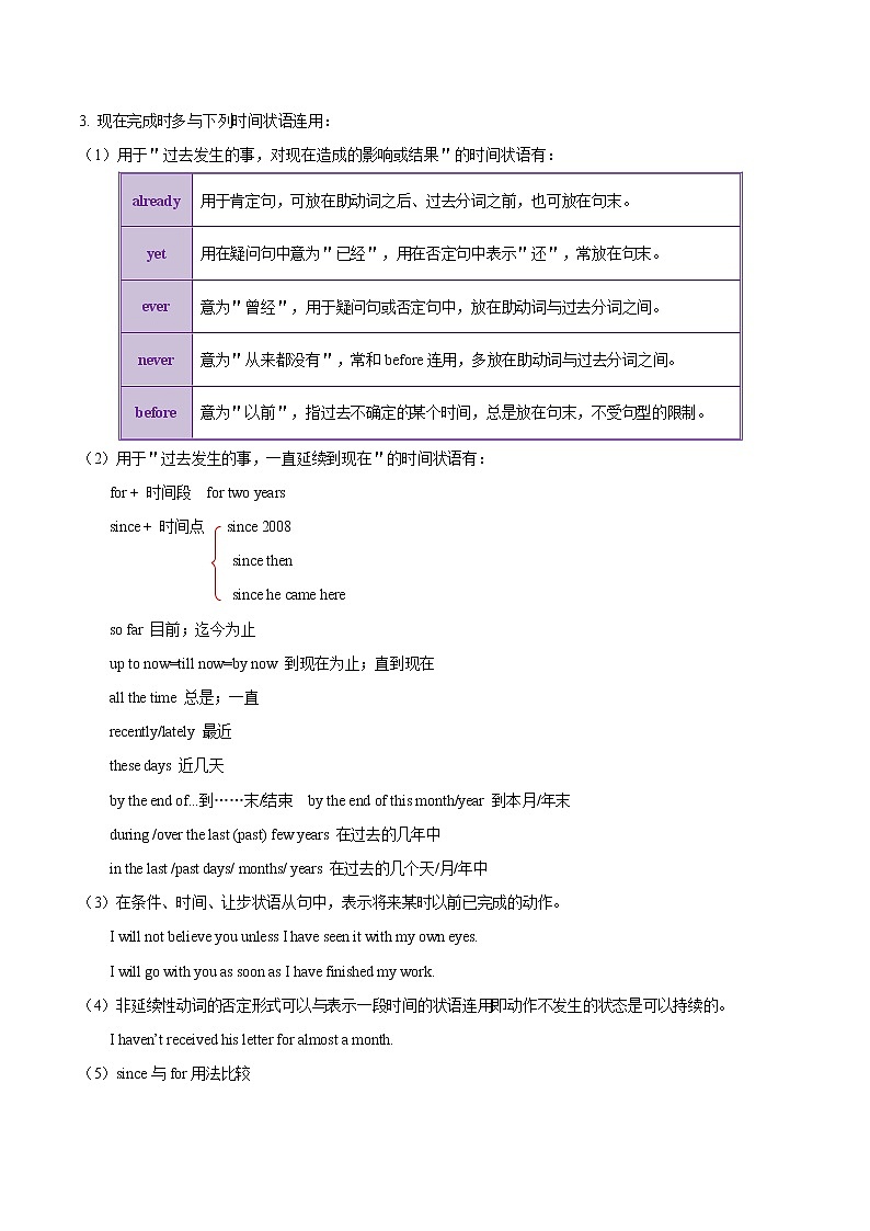 高中英语高考考点11 完成时-备战2021年高考英语考点一遍过第2页