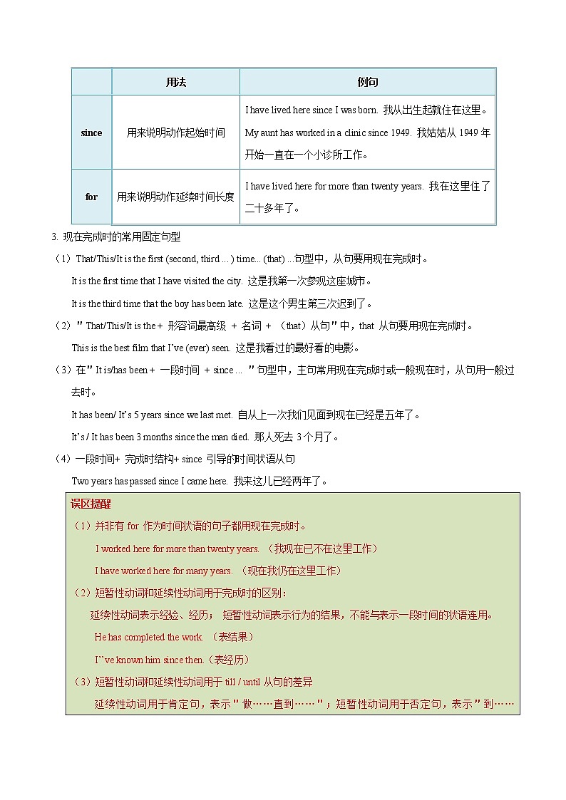 高中英语高考考点11 完成时-备战2021年高考英语考点一遍过第3页