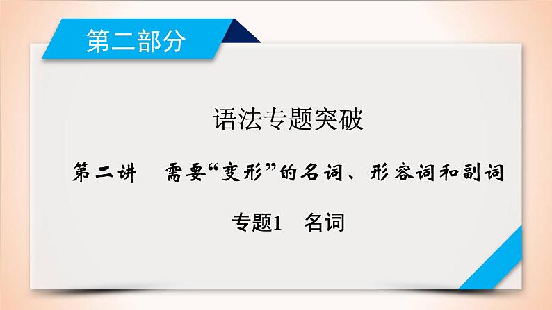 高中英语高考第2部分 第2讲 专题1名词 2021届人教版英语高考一轮复习同步课件第1页