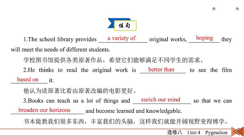 高中英语高考第1部分 选修8 Unit 4 2021届人教版英语高考一轮复习同步课件第6页