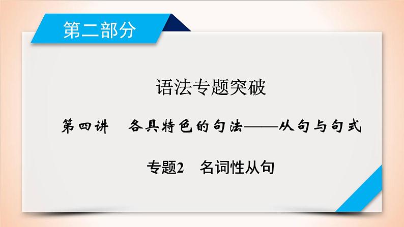 高中英语高考第2部分 第4讲 专题2名词性从句 2021届人教版英语高考一轮复习同步课件01