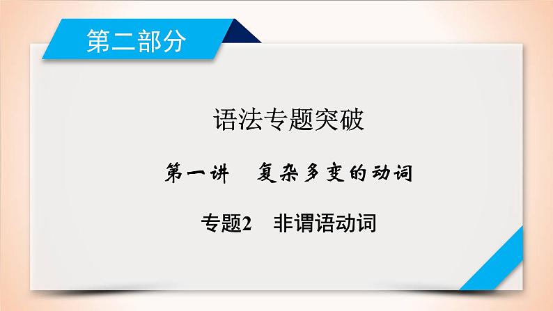 高中英语高考第2部分 第1讲 专题2非谓语动词 2021届人教版英语高考一轮复习同步课件01