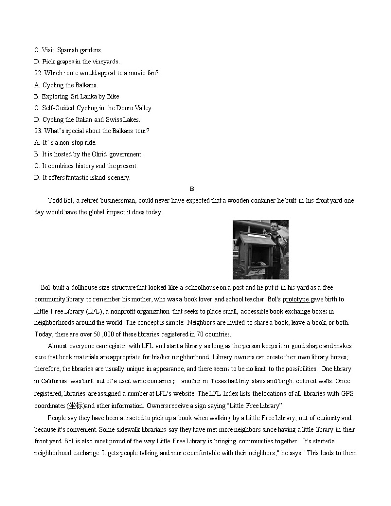 高中英语高考必修3 Unit2 Making a difference（解析版）【过关测试】第2页