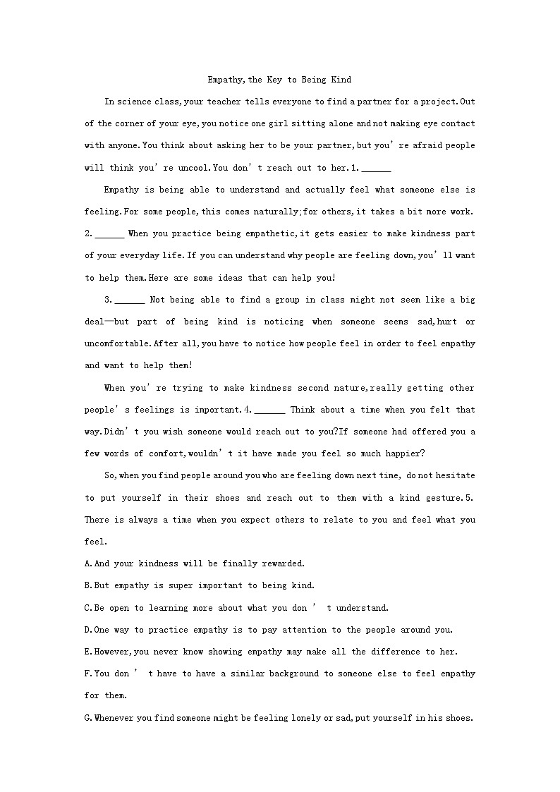 高中英语高考2020高考英语一轮复习Unit2Poems练习含解析新人教版选修第3页