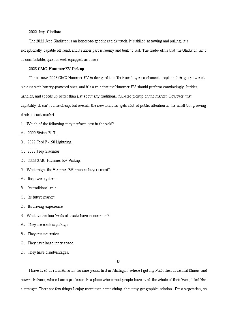 专题01 阅读理解（应用文、记叙文）--新高考八省最新名校联考高三试题汇编（原卷版）第2页