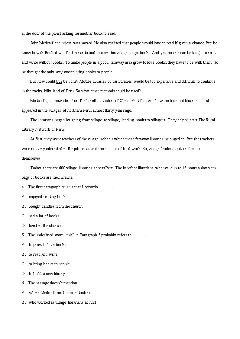 专题01 阅读理解（应用文、记叙文）--新高考八省最新名校联考高一试题汇编（原卷版）第3页