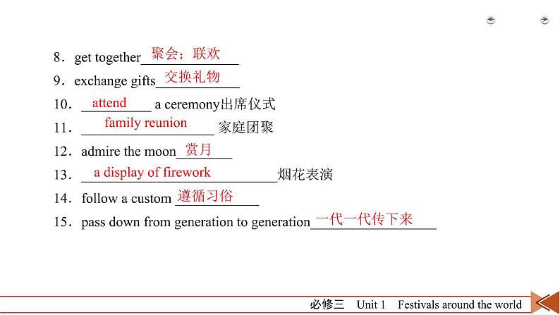 高中英语高考第1部分 必修3 Unit 1 2021届人教版英语高考一轮复习同步课件第5页