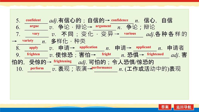 高中英语高考必修1 Unit 1A new start【复习课件】-2022年高考一轮英语单元复习(外研版201 9)07