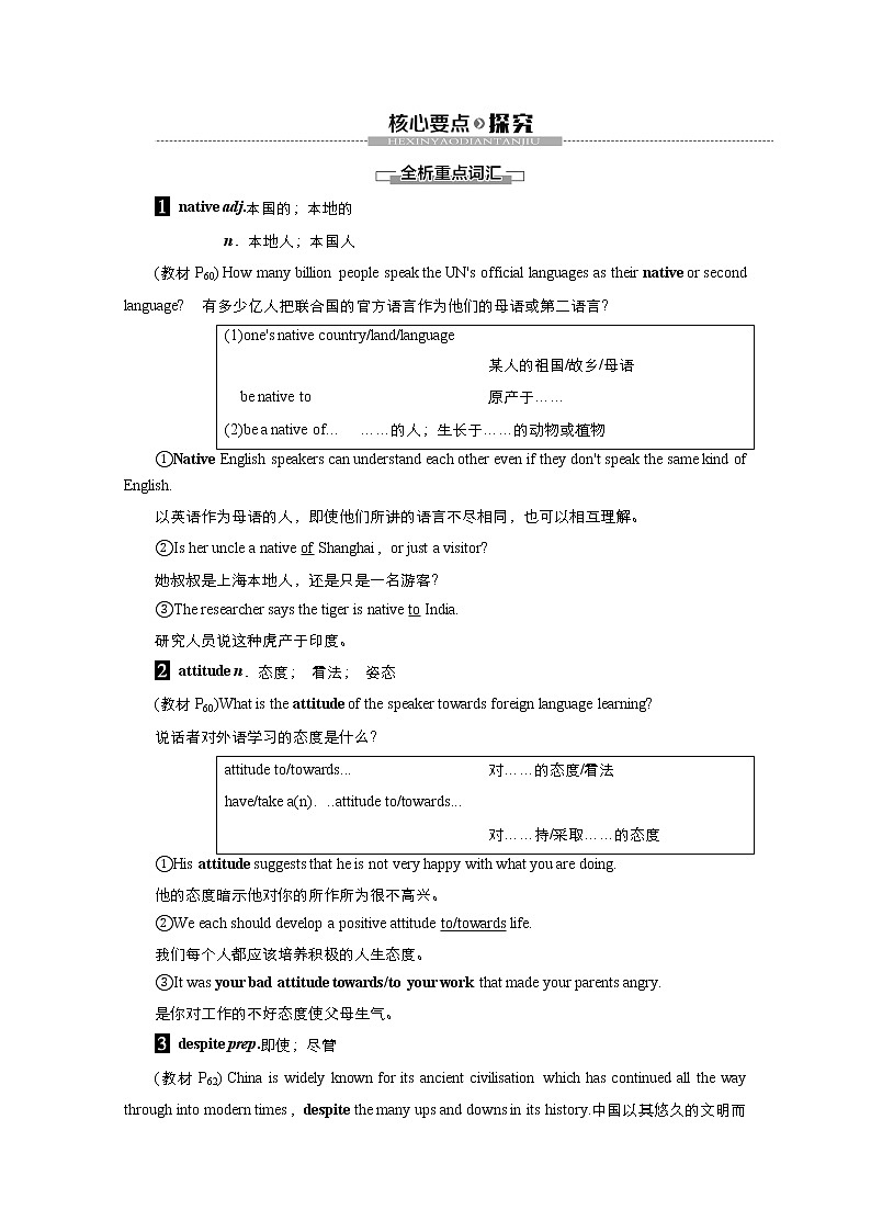 高中英语高考Unit 5 Languages around the world Language points 教案03