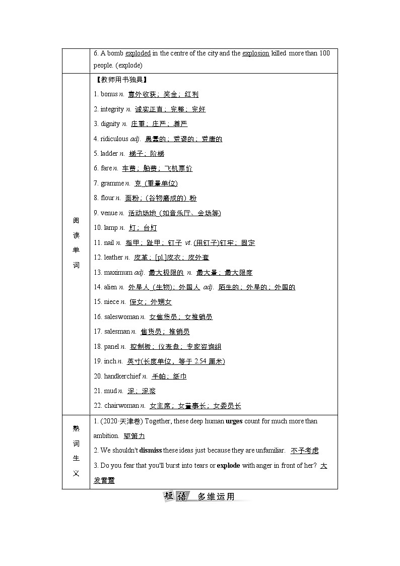 高中英语高考Unit 1 Science Fiction 教案第3页