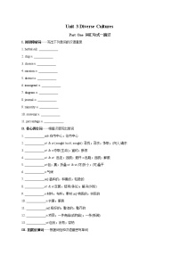 人教版 (2019)Unit 3 Diverse Cultures精品习题