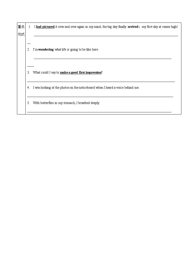 Unit 1 A New Start 第1课时 Starting out &Understanding ideas-高一英语同步精品讲义（外研版必修第一册）03