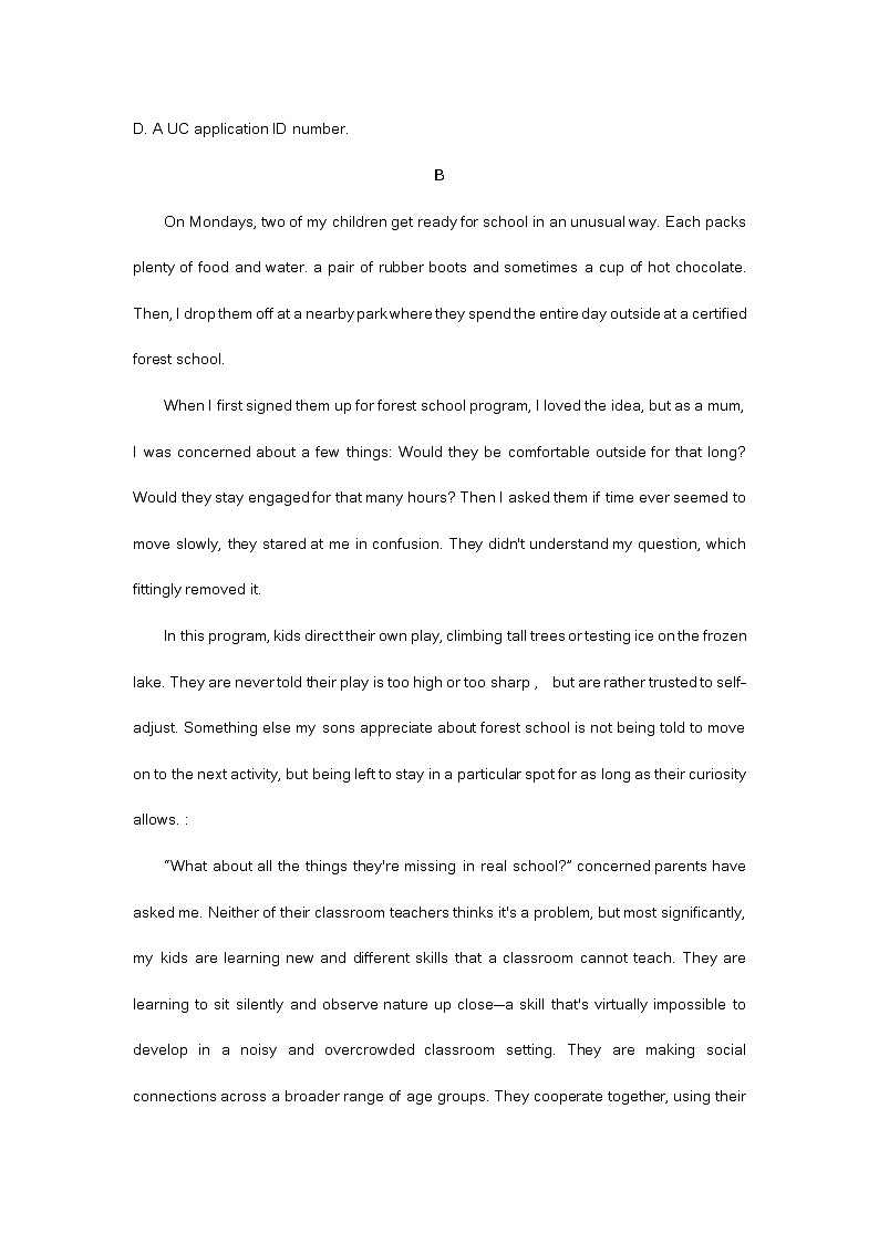 山东省济南市2023届高三一模英语试题及答案（不含听力原文）03