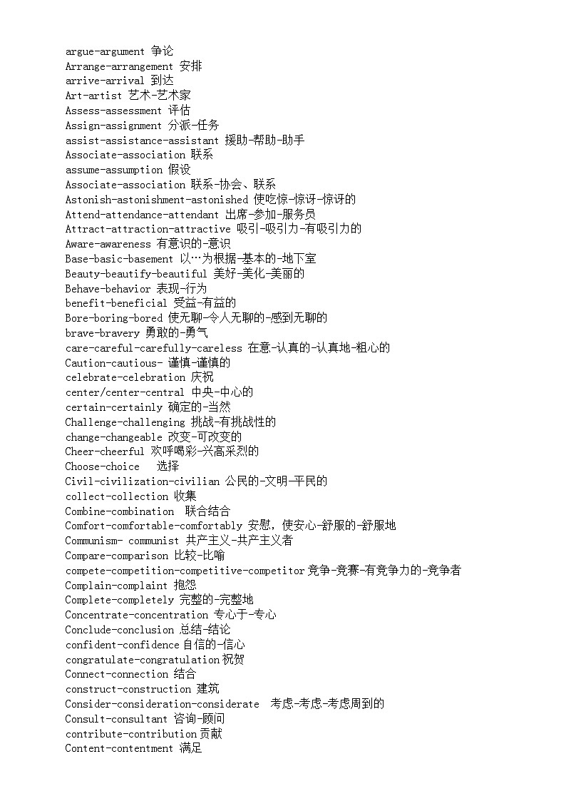 高中英语高考复习语法填空词性转换归纳汇总第2页
