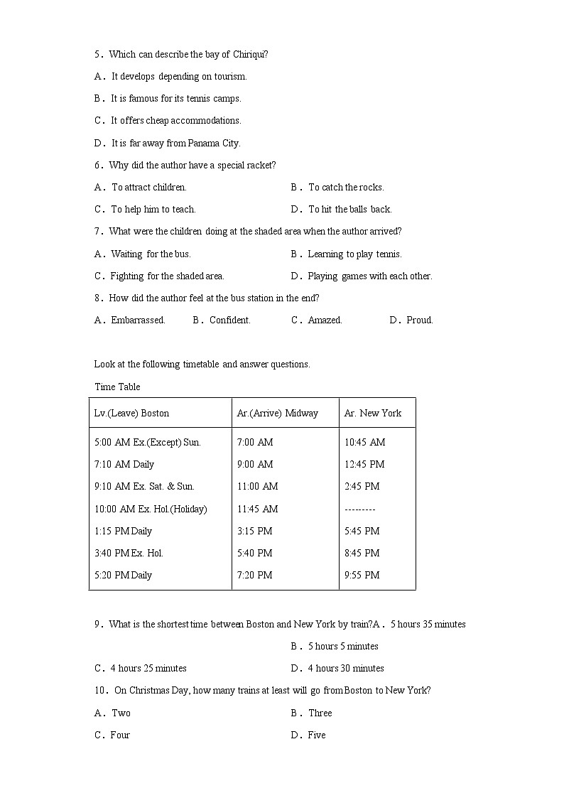 2022-2023学年山东省青岛市第二中学高三上学期1月期末英语试题（word版）第3页