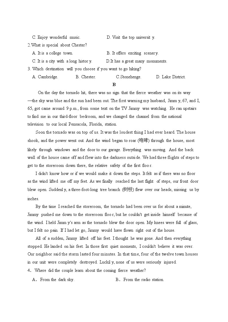 新疆昌吉回族自治州第二中学2022-2023学年高一上学期期末考试英语试题02