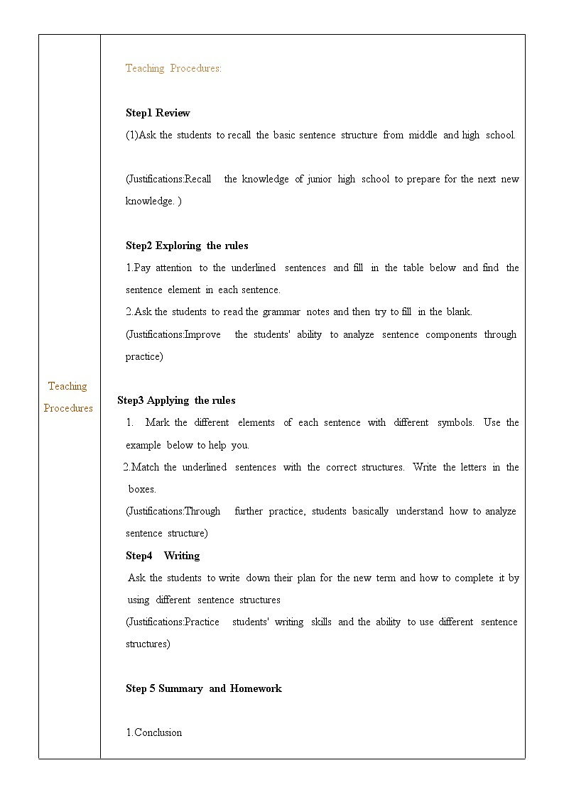 Unit 1 Back to school Grammar and usage 教案 -2022-2023学年高中英语牛津译林版（2020）必修第一册02