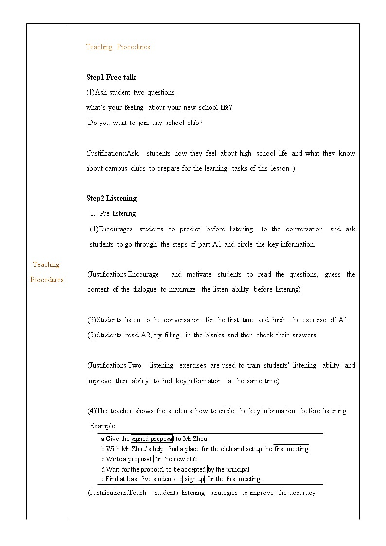 Unit 1 Back to school Integrated skills 教案 2022-2023学年高中英语牛津译林版必修第一册02