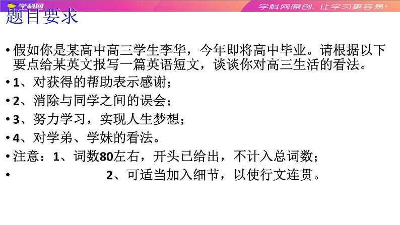 高中英语高考03 框架与主题：高考应用文写作的思维之道-2020年高考英语写作终极思维课件PPT02