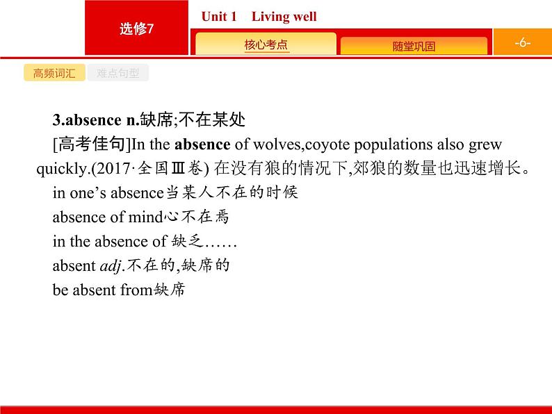 高中英语高考7 1 Unit 1　Living well课件PPT第6页