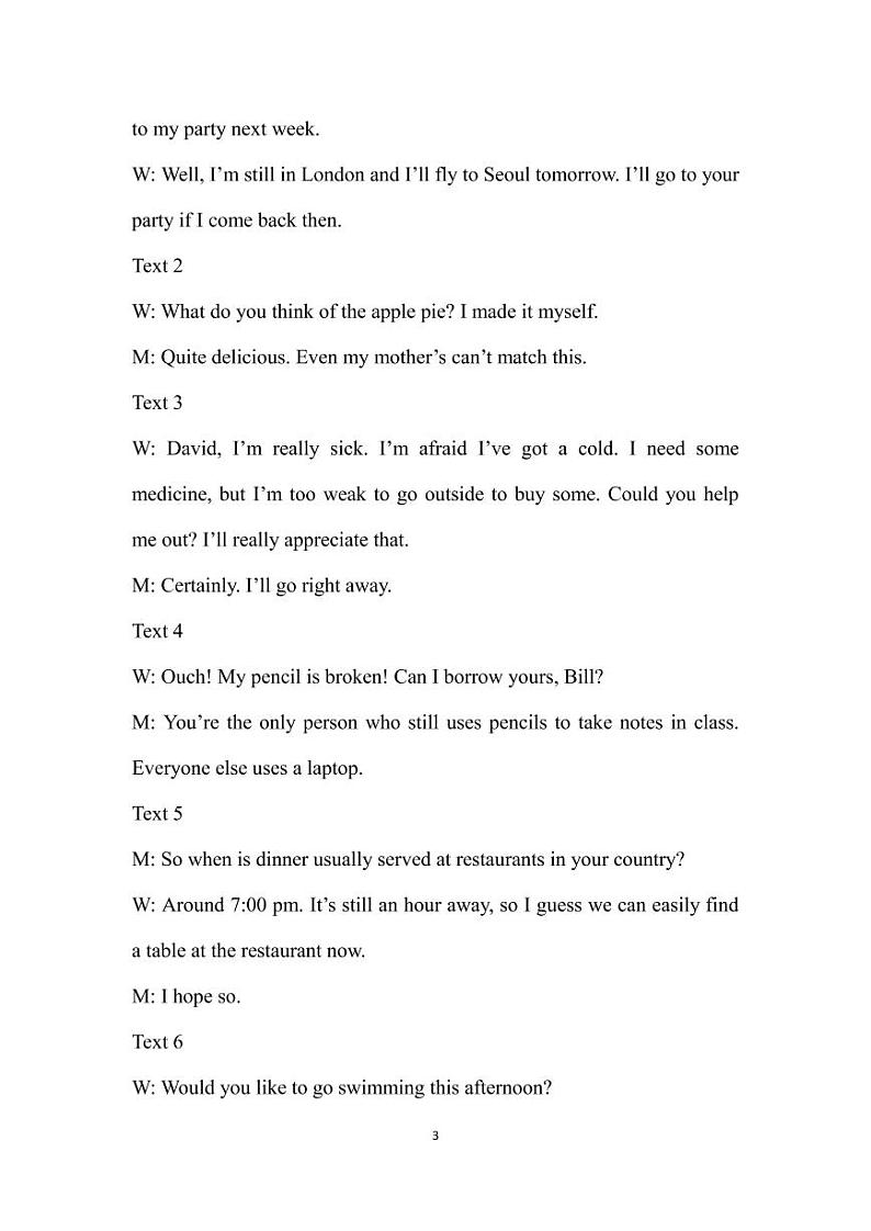 2023届宁夏回族自治区银川市高三学科教学质量检测（一模）英语试题03