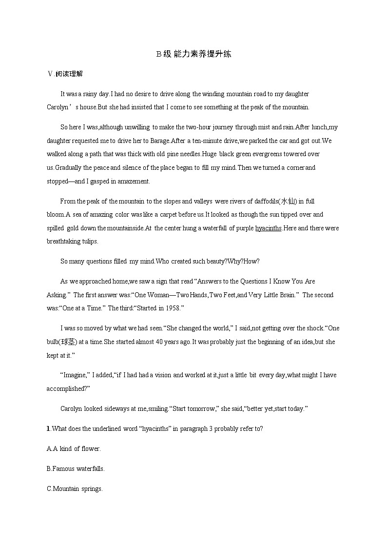 人教版高中英语选择性必修第二册UNIT 4 Section B Learning About Language习题含答案03