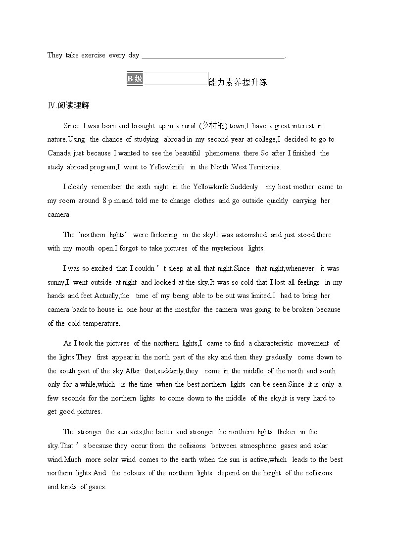 人教版高中英语必修第二册UNIT 4 Section C Reading for Writing & Assessing Your Progress & Video Time习题含答案第3页