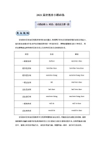 高中英语高考 2021届小题必练1 时态、语态及主谓一致（教师版） docx