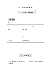 高中英语高考 2021届小题必练2 非谓语动词（学生版） docx