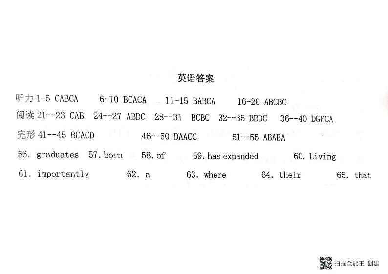 2023天水一中高二下学期3月月考英语试题含答案01