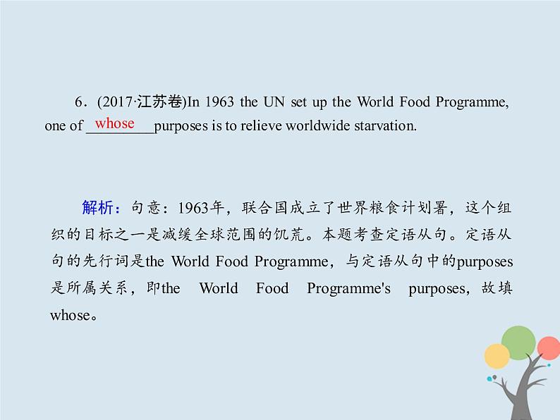 高中英语高考2020版高考英语一轮总复习语法专题12定语从句课件新人教版08