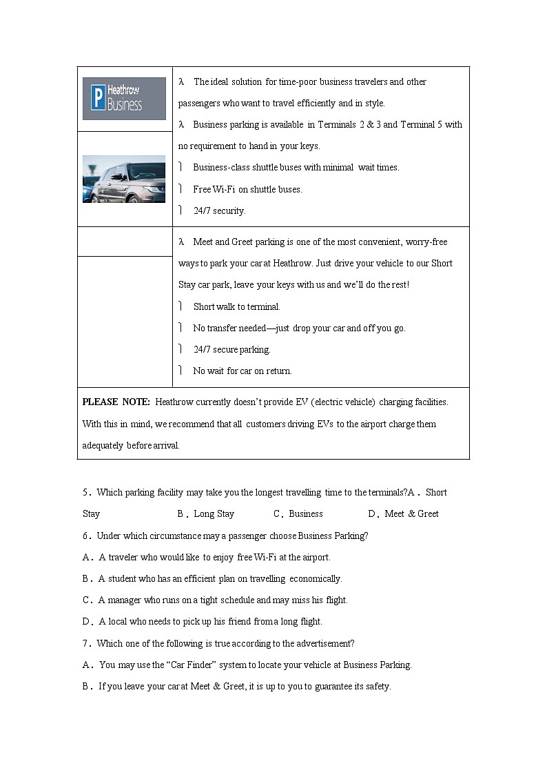 上海高考英语阅读理解专项训练03