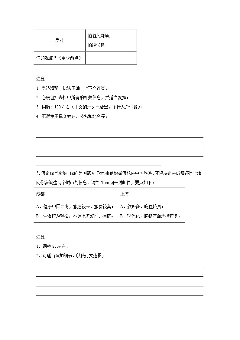 高考英语写作专项训练：图表作文第2页