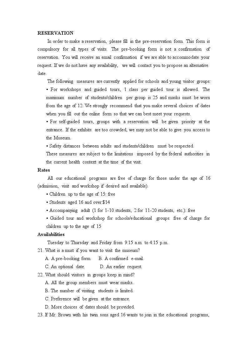 江苏省连云港市高级中学2022-2023学年高二英语下学期3月月考试题（Word版附答案）第3页