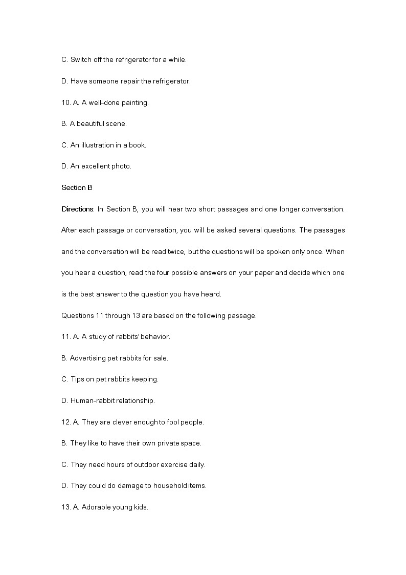 2023届上海长宁区高三二模英语试卷及答案03